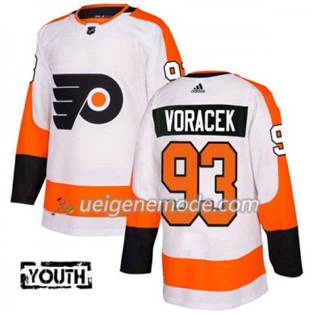 Kinder Eishockey Philadelphia Flyers Trikot Jakub Voracek 93 Adidas 2017-2018 Weiß Authentic